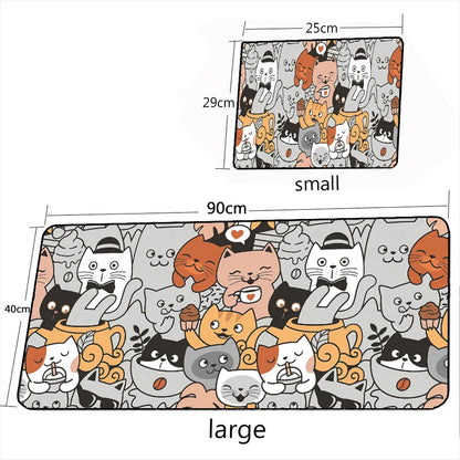 Cute Cat Mouse Pad Gaming Mouse Pad Gaming Mouse Pad Keyboard Pad Desk Pad Mouse Pad XXL 383/493  For Computer Desktop