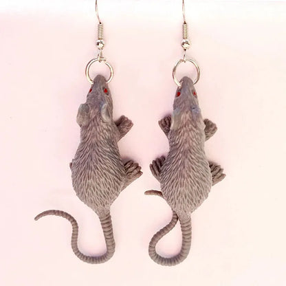 Rat earrings   Rodent earrings   realistic earrings    Halloween horror    scares friends