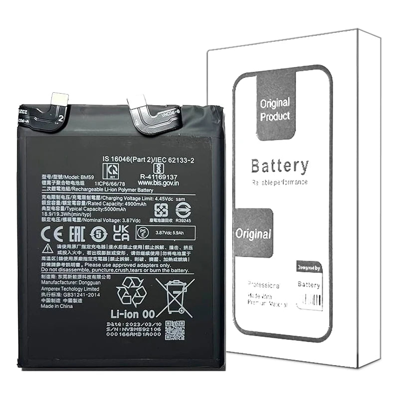 Brand New  Battery BM59 5000mAh For Xiaomi Mi 11T Phone Replacement Batteries
