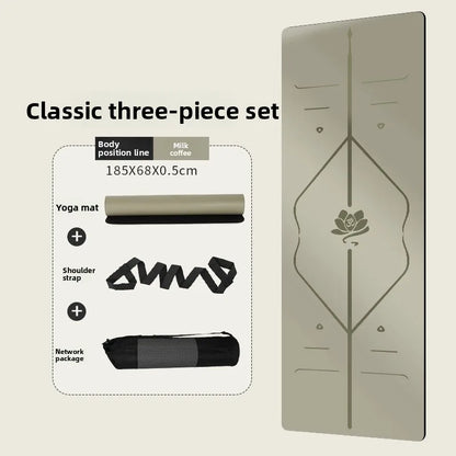 PU Rubber Non Slip Wide Thick Yoga Mat Quiet Dance Mat Home Use Beginner Fitness Yoga Mat Exercise Mat Gymnastics Mat