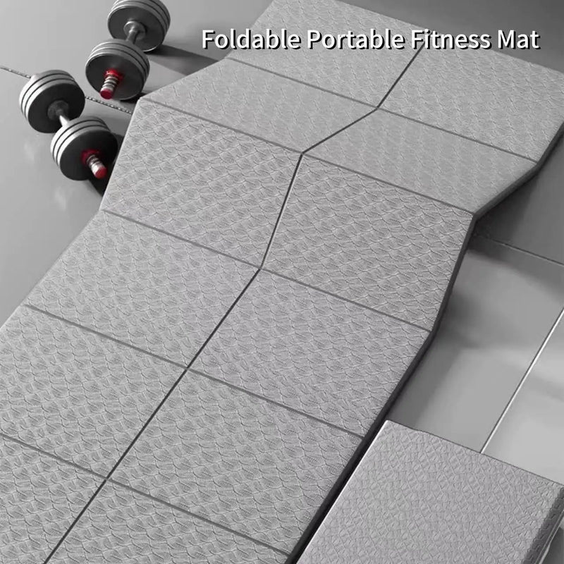 Foldable Lightweight Yoga Mat, Portable Non-Slip Soundproof Home Fitness Pad, Student Dorm Single Dance Exercise Mat