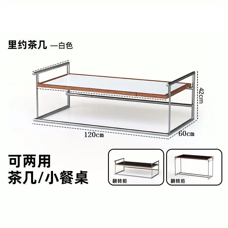 Rio Bauhaus coffee table living room home medieval minimalist designer retro paint-free stainless steel tea table desk