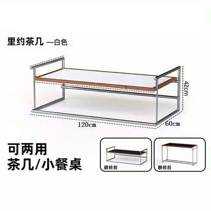 Rio Bauhaus coffee table living room home medieval minimalist designer retro paint-free stainless steel tea table desk