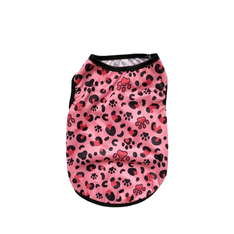 Cat Summer Clothes Breathable Leopard Print Vest For Small Medium Dogs Cats Puppy Clothing Pet Dog Coat Outdoor Costume Beagle