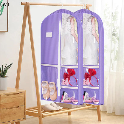 〔W〕Dance Garment Bags For Dancers 40" Garment Bags For Dance Costumes With 3 Pockets Cheer Uniform Garment Bag〔Winter1〕