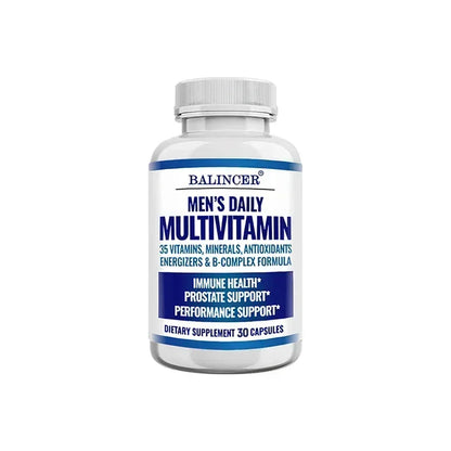 Men's Multivitamin - Contains vitamins B12, B6, zinc and selenium to support coordination, heart, immunity and prostate health