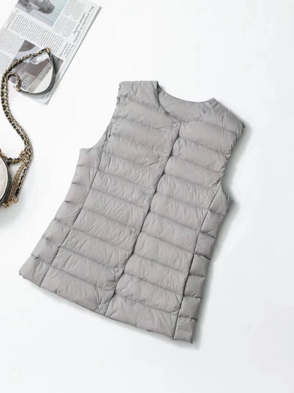 NewBang Women's Matt Fabric Waistcoat Warm Vests Ultra Light Down Vest Women Portable Warm Sleeveless Winter Liner