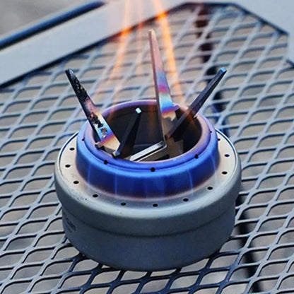 Portable Alcohol Stove Internal Bracket Stainless Steel Detachable Four-corner Kettle Bracket Outdoor Camping Accessories