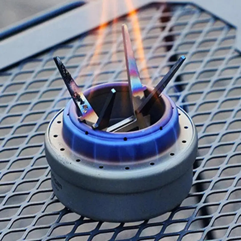 Portable Alcohol Stove Internal Bracket Stainless Steel Detachable Four-corner Kettle Bracket Outdoor Camping Accessories