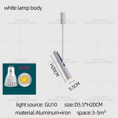 LED Chandelier With Adjustable Angle Spotlight Coffee Shop Restaurant Decoration Ceiling Light Minimalist Bedroom Bedside Lamp