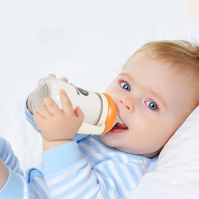 240ml baby bottle, suitable for water and formula, with handle and lid, easy to hold, unisex feeding bottle - perfect gift