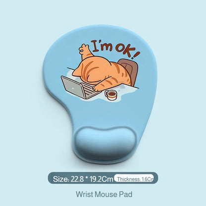 Desk Dirty Mouse Pad Silicone Cartoon Animal Wrist Mouse Pad Customized Mouse Pad Wrist Support