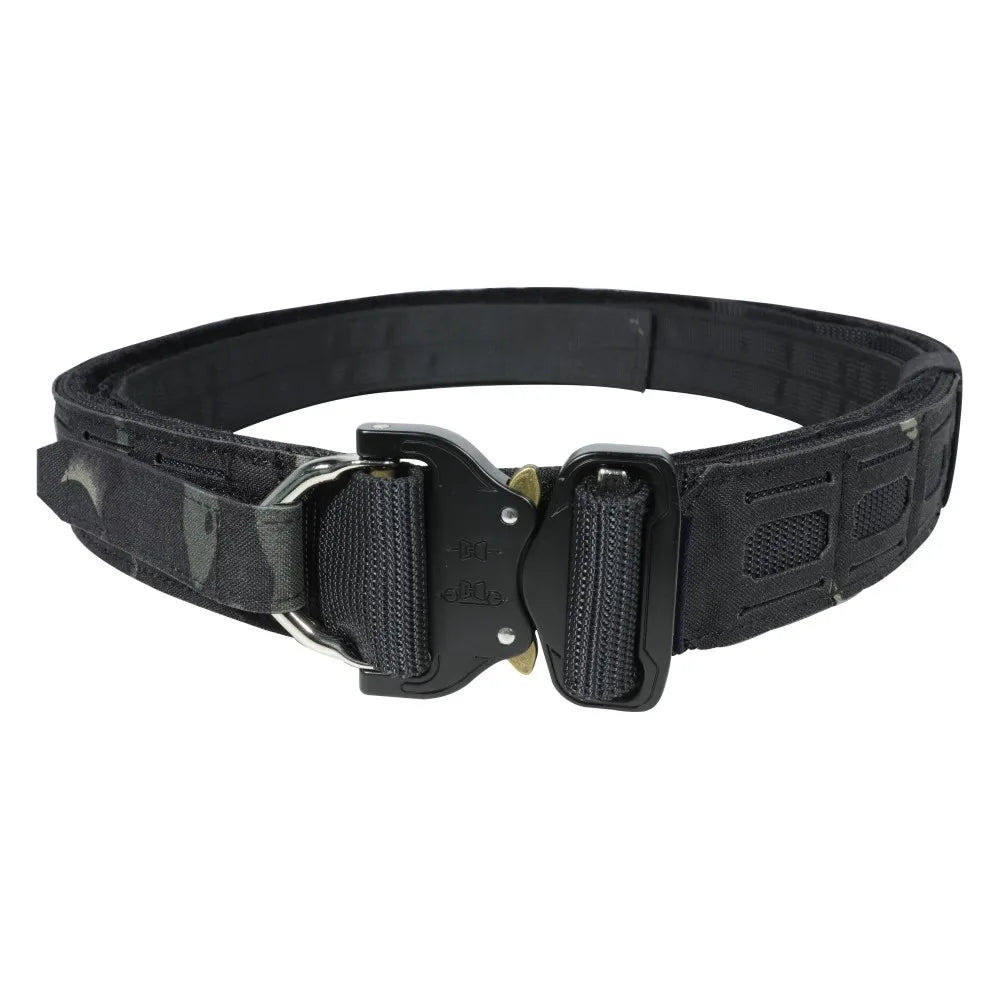 DRAGON EDGE Men's Tactical Duty Waist Belt Nylon Fabric Light Weight Belt with Quick Release Alloy Buckle