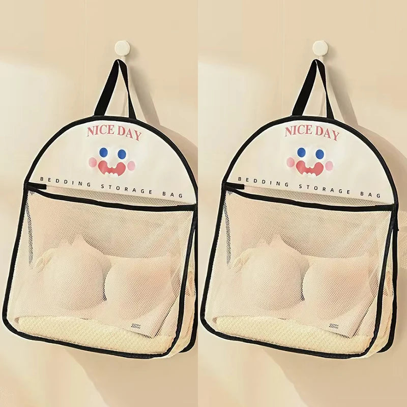 Socks Bra Storage Bag Large Capacity Breathable Mesh Bags Wall Hanging Behind The Door Bedroom Underwear Organizer Mesh Pocket