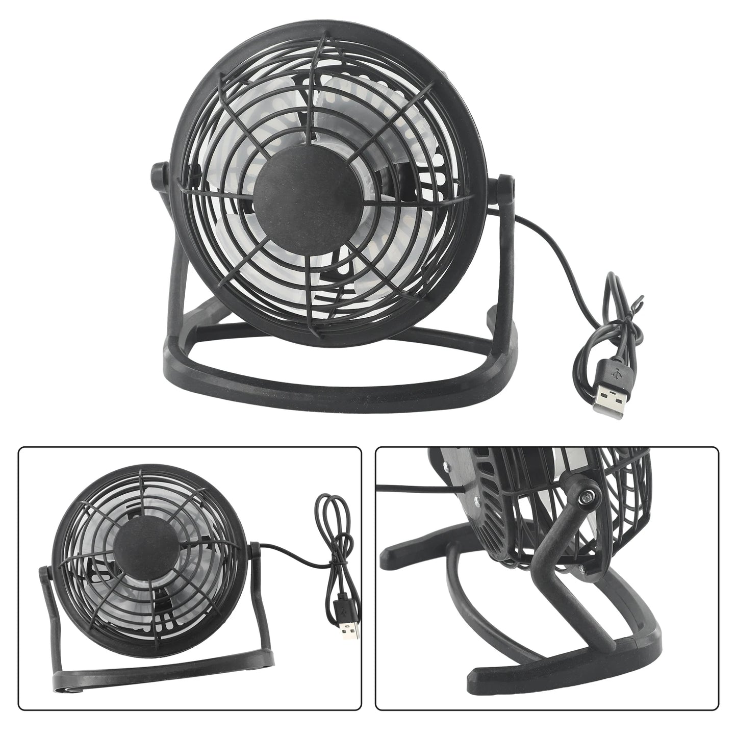 Portable Fans USB Fan 15*9*14.5cm ABS+Electronic Components Blue/Black Convenient Home UseUltra Quiet Practical