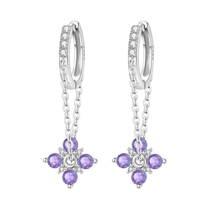 MISEFF S925 Sterling Silver Earrings Multiple Styles Exquisite Flower Earrings Original Fashion Jewelry Birthday Gift For Women