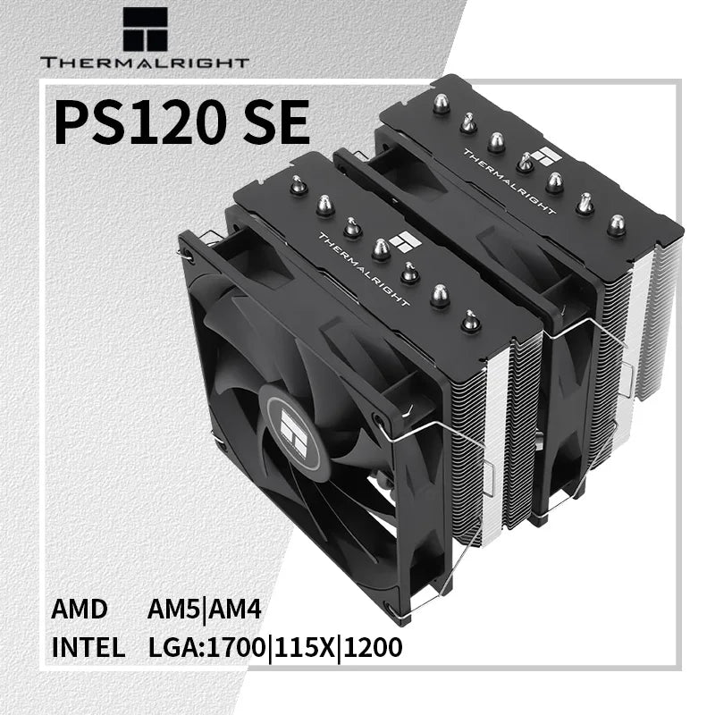 Thermalright PS120 SE CPU Cooler 7Heat Pipes Dual Towers Double Fans PC Air Radiator Heatsink Intel 1700 1200 115X AMD AM4 AM5