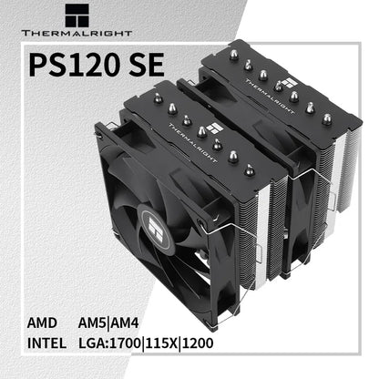 Thermalright PS120 SE CPU Cooler 7Heat Pipes Dual Towers Double Fans PC Air Radiator Heatsink Intel 1700 1200 115X AMD AM4 AM5
