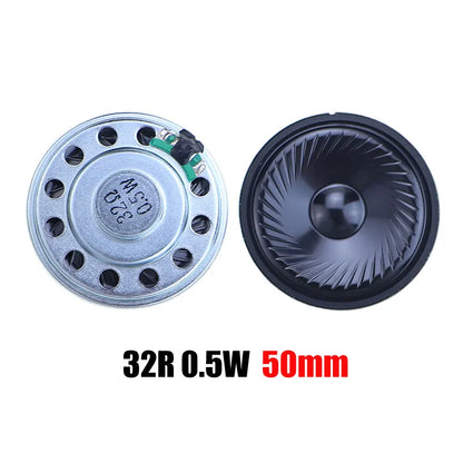 2PCS 8R 32R 0.5W 1W 2W Mini Speaker 8 Ohm 32 Ohm Loud Speaker Diameter 20mm 23mm 26mm 28mm 30mm 32mm 36mm 40mm 45mm Loudspeaker