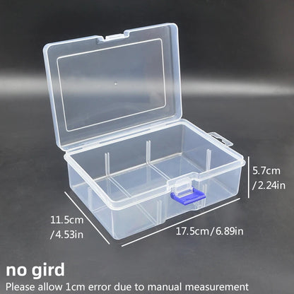 5 transparent plastic storage boxes can accommodate small items, small toys, decorations, small cards, sorted storage, not messy