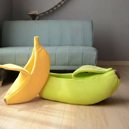 Banana Cat Bed House Funny Cute Cozy Cat Mat Beds Durable Warm Portable Pet Basket Kennel Dog Cushion Cat Supplies Multicolor