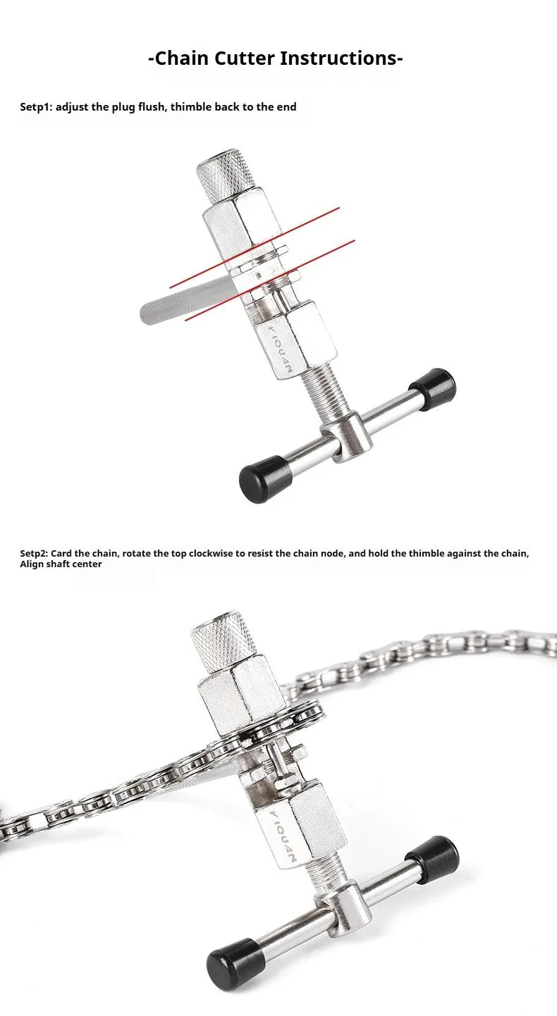 Mountain Bike Chain Cutter Chain Unloader With Nickel Plated Top Pin All Steel Chain Remover Road Bike Chain Removal Tool