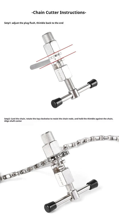 Mountain Bike Chain Cutter Chain Unloader With Nickel Plated Top Pin All Steel Chain Remover Road Bike Chain Removal Tool