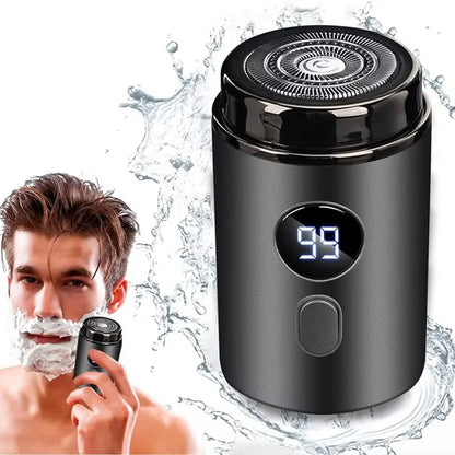 1 electric shaver, mini portable facial electric shaver, rechargeable dry wet dual-use men's shaver, car travel office shaver
