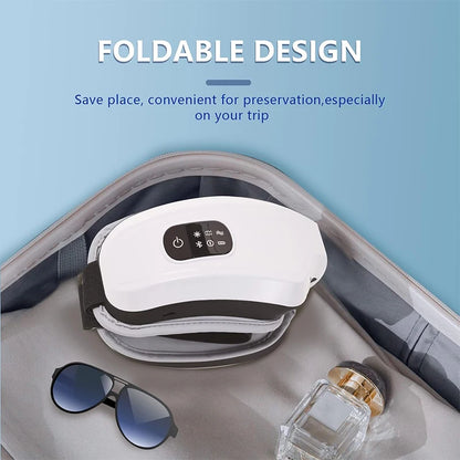Massage Machine Low Frequency Vibration Eye Massager Small for Women Heated Eye Shade Relaxation Treatment Vibrator Masajeador