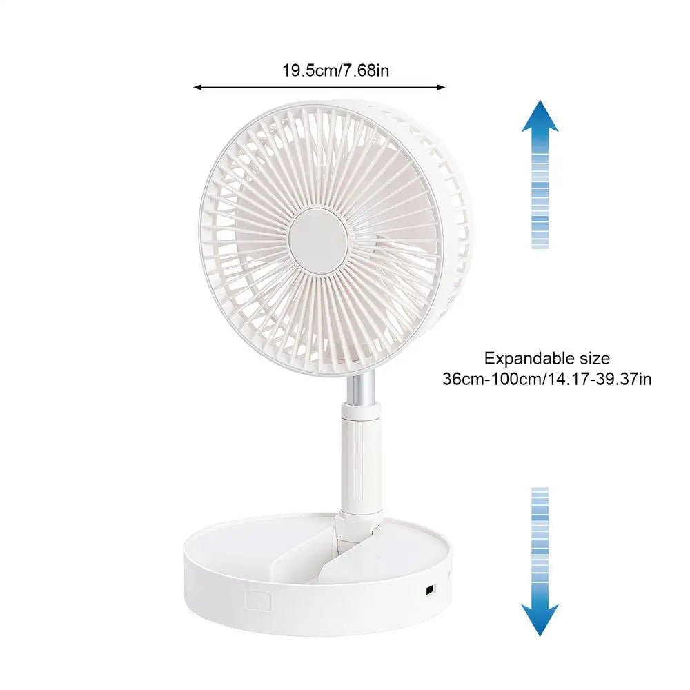 Portable Fan For Room 185-Degree Tilt Quiet Blower Silent Foldable Rechargeable Standing Fan For Home Outdoor Camping Travel