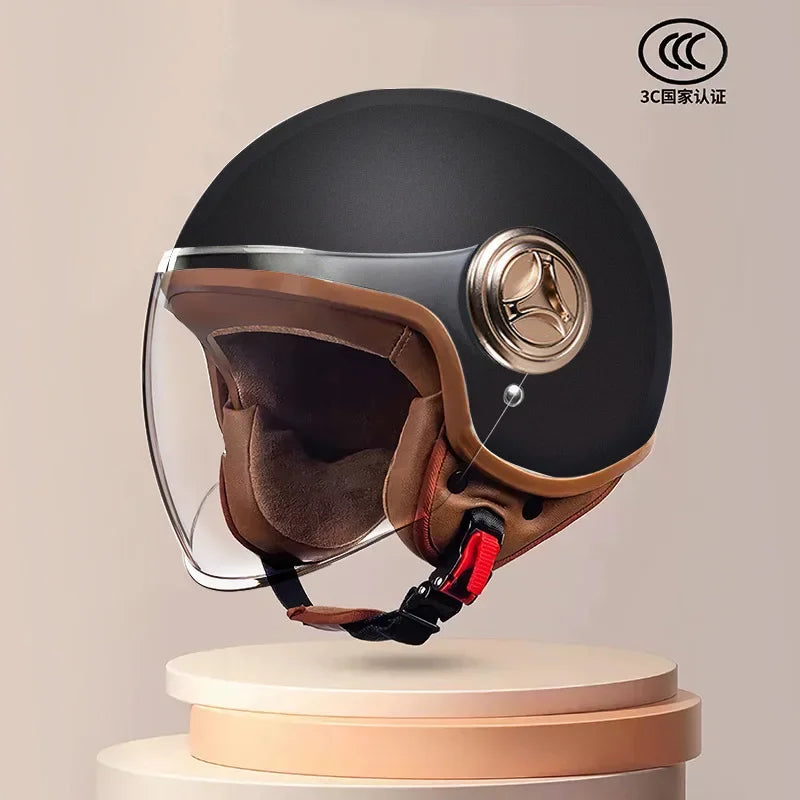 Electric Motorcycle Helmet ABS Winter Warm and Breathable Unisex Safety Helmet Casco Moto Helm Motorcycle 54-61CM