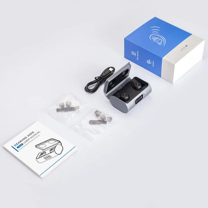 Rechargeable Hearing Device for The Elderly Digital Chip Noise Reduction Invisible ITE Design Comfortable To Wear