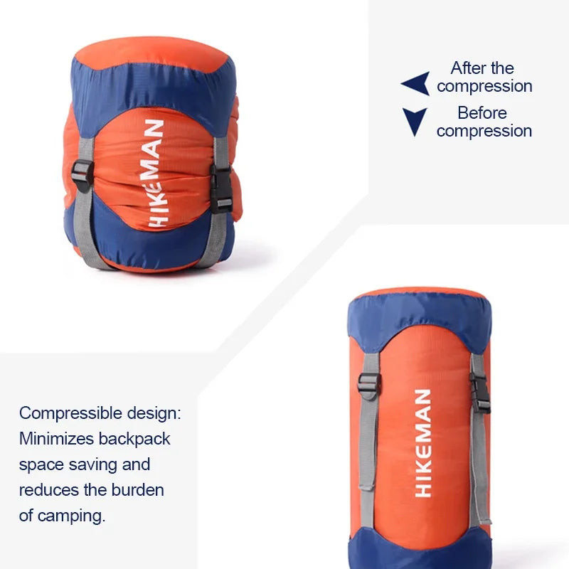 S/M/L/XL Size Waterproof Compression Sleeping Bag Storage Bag Stuff Sack Portable Ultralight Outdoor Hiking Camping Storage Bag