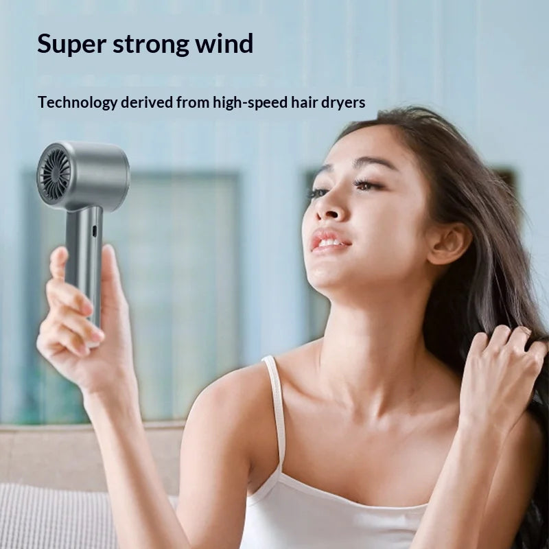HOMEFISH Portable Handheld Fan USB Rechargeable High-Speed Electric Cooling Fan for Personal Use