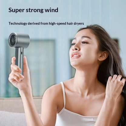 HOMEFISH Portable Handheld Fan USB Rechargeable High-Speed Electric Cooling Fan for Personal Use