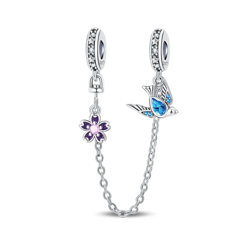 Colorful 925 Sterling Silver Mushroom Rabbit Beads & Toucan Dangle Charm Fits Bracelet Boutique Beautiful Pendant Gifts