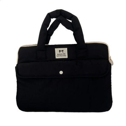 Handbags 15.6inch Portable Laptop Bags Bow with Handle Laptop Case Cute Soft Material Notebook Sleeve Women's Bag