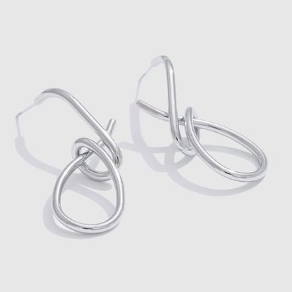NiNice Popular Stainless Steel Geometric Unusual Earrings Stylish Unique Water Resistant Metal Versatile Daily Jewelry