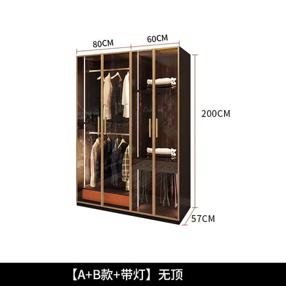 Store Clothes﻿ Comfortable For Room Home Corner Wardrobe Room Clothes Wooden Bedroom Cabinet Multifunctional Storage Furniture