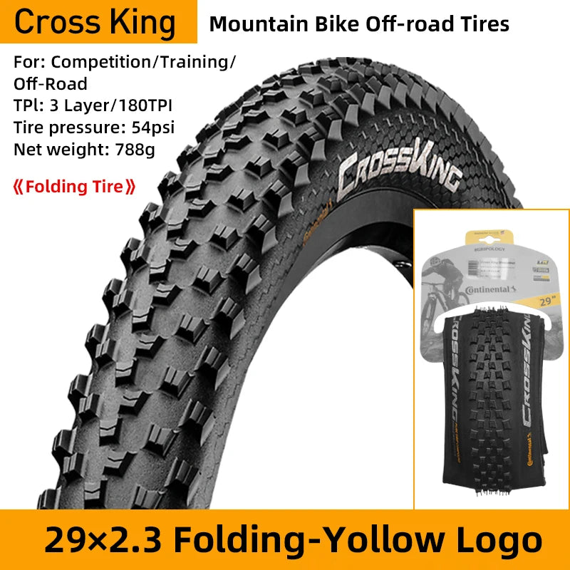 Continental CrossKing MTB/Mountain Bike Tire 27.5/29 x 2.3 Flodable Tubeless Ready Anti Puncture E-Bike Applicable Off-road Tyre