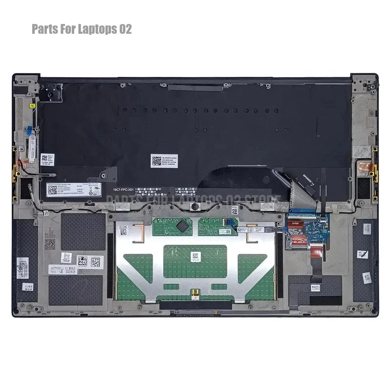 D+05Y9T0 070KPW Laptop Top Case Upper Palmrest Case W/ Backlit Keyboard Touchpad Antenna for Dell XPS 15 9510 9500