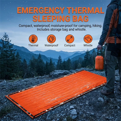 Emergency Sleeping Bag for Outdoor Camping Lightweight Waterproof Insulated Portable Design for Hiking and Travel Sleeping Gears