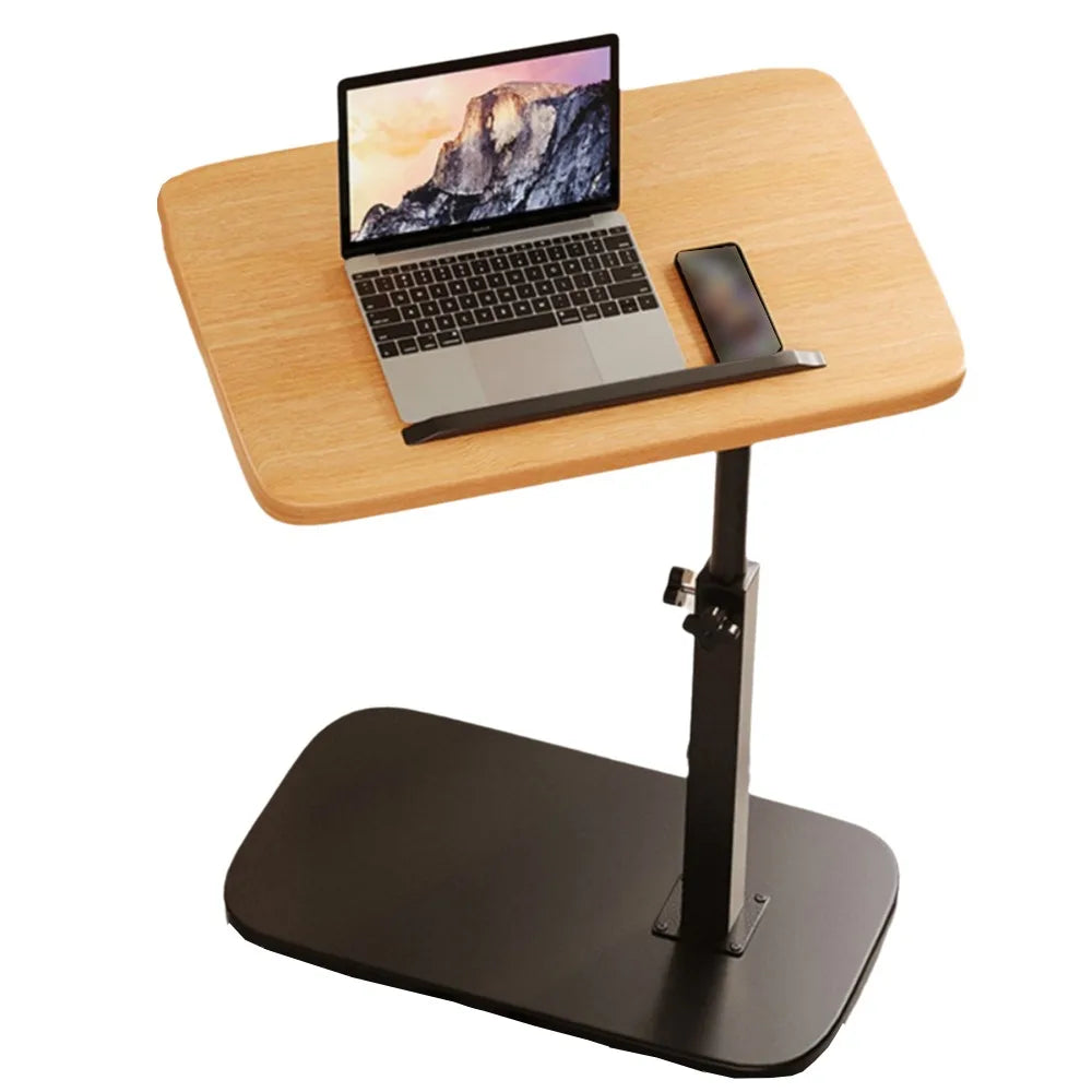 Foldable Sofa Edge Table Adjustable Height C-Shaped Adjustable Bedside Table Flip Desktop Space Saving Rotating Coffee Table