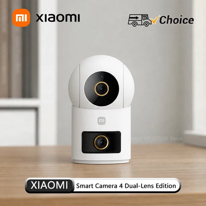 NEW Xiaomi Smart Camera 4 Dual-Lens Edition Dual 5MP Cameras 3K Ultra HD Quality Home Surveillance Infrared Night Vision Camera