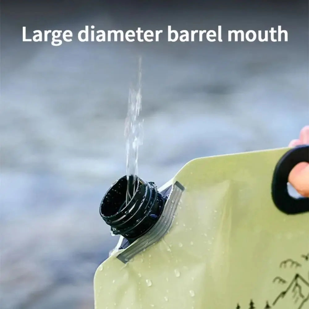 Outdoor Hiking Camping Water Bag with Faucet Camping Supplies Folding Water Bucket Bag 8L Large Capacity Portable