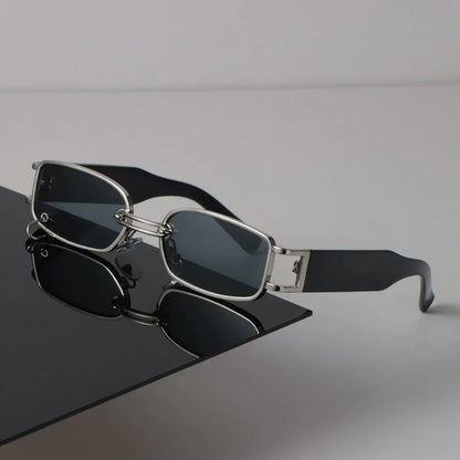 Sexy Square Sunglasses Women Men Black Sun Glasses Retro Designer Eyewear Luxury Small Frame Mirror Metal Brand