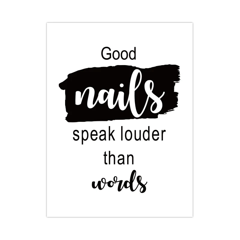 Nail Salon Wall Decoration Beauty Salon Wall Art Canvas Painting Nail Polish Quote Posters and Prints Nail Tech Artist Gift