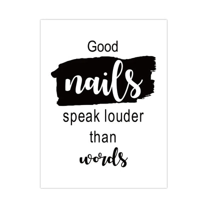 Nail Salon Wall Decoration Beauty Salon Wall Art Canvas Painting Nail Polish Quote Posters and Prints Nail Tech Artist Gift