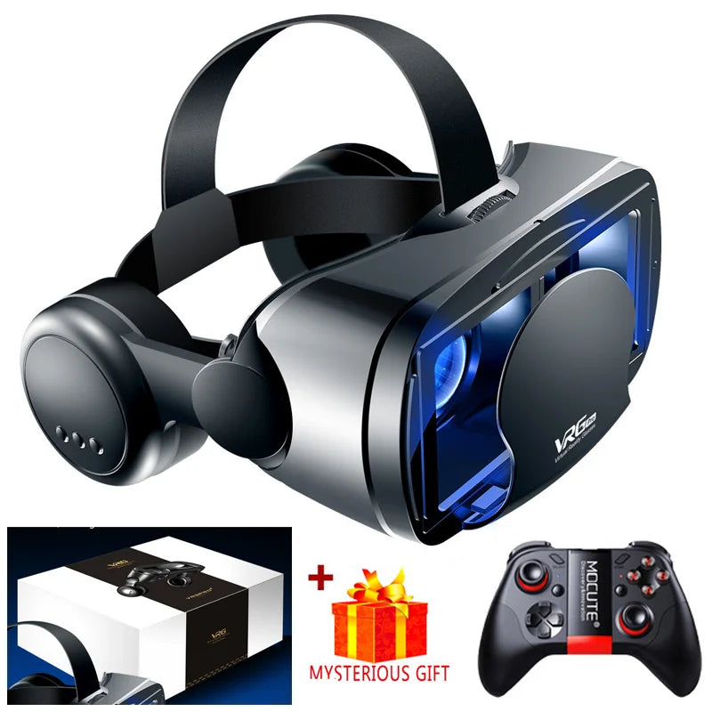 Virtual Reality 3D VR Glasses Headset Smart Helmet Smartphones Mobile Phone Lenses with Headphone Viar Binoculars Goggles Device
