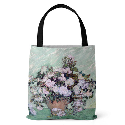 [Canvas Bag] Oil Painting Printed Canvas Bag Women's Lightweight Tote Bag Daily Handbag Multi-functional Shopping Bag